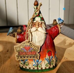 JIM SHORE, Santa with Birds Holiday Ornament, Heartwood Creek Enesco Like-New